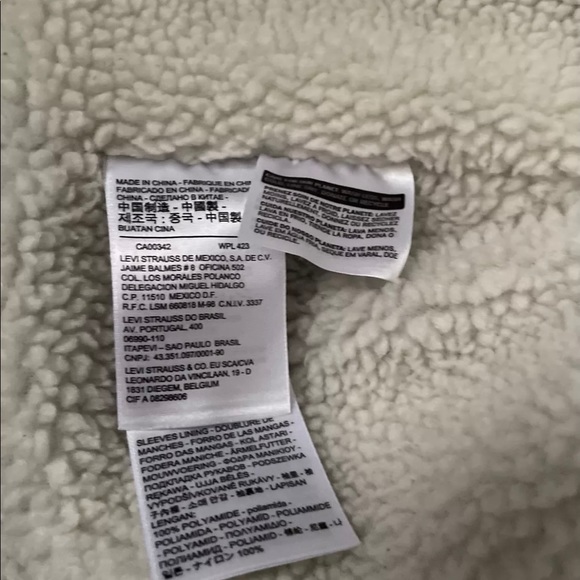 LEVI STRAUSS & CO. DENIM SHERPA TRUCKER JACKET SIZE MEDIUM WPL 423 - Picture 10 of 10